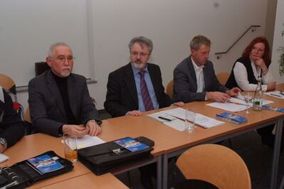 v.l. Hans-Jörg Fahrner, Arved Sassnick, Andreas Frank, Monika Schneider