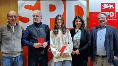 Jürgen Lurk (von links) Peter Jung, Solveig Lurk, Derya Türk-Nachbaur und Mirko Witkowski.