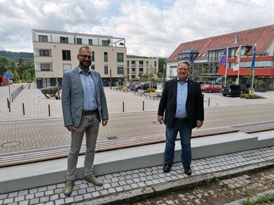 Bürgermeister Ralf Ulbrich (von links) und SPD-Bundestagskandidat Mirko Witkowski. Foto: Tanja Witkowski