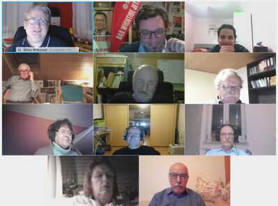 Der SPD-Kreisvorstand Rottweil bei seiner Videokonferenz. Screenshot: Witkowski