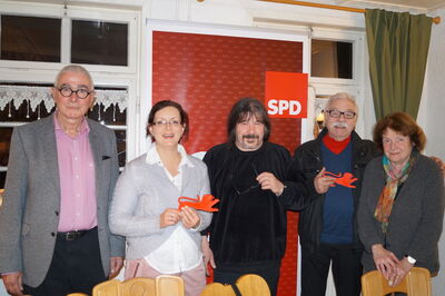 Klaus Schätzle (von links), Anja Stumpf, Welf Schröter, Erich Eisemann, Elke Ringl-Klank